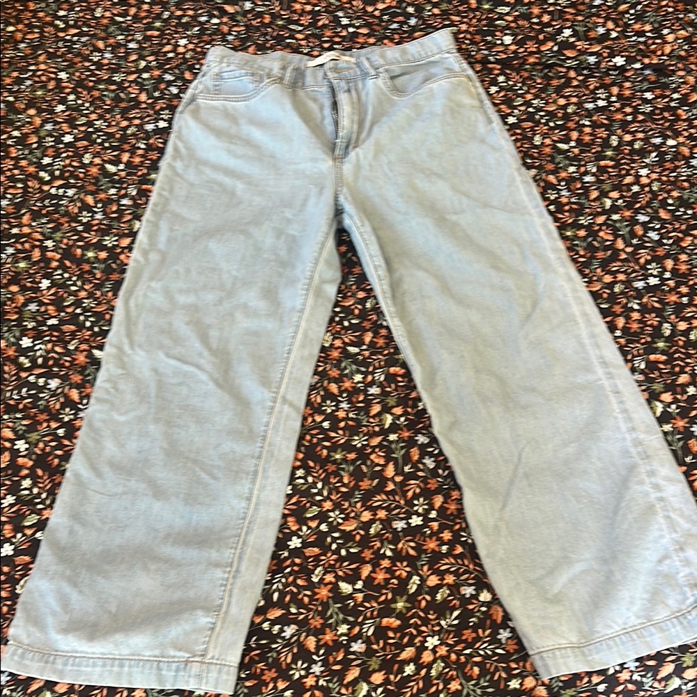 Joes Light Blue chambray Wide-Leg Jeans